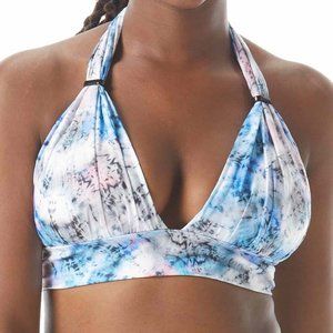 Coco Reef Contours Evoke Draped Halter Bikini Top  Size 10 34C/D